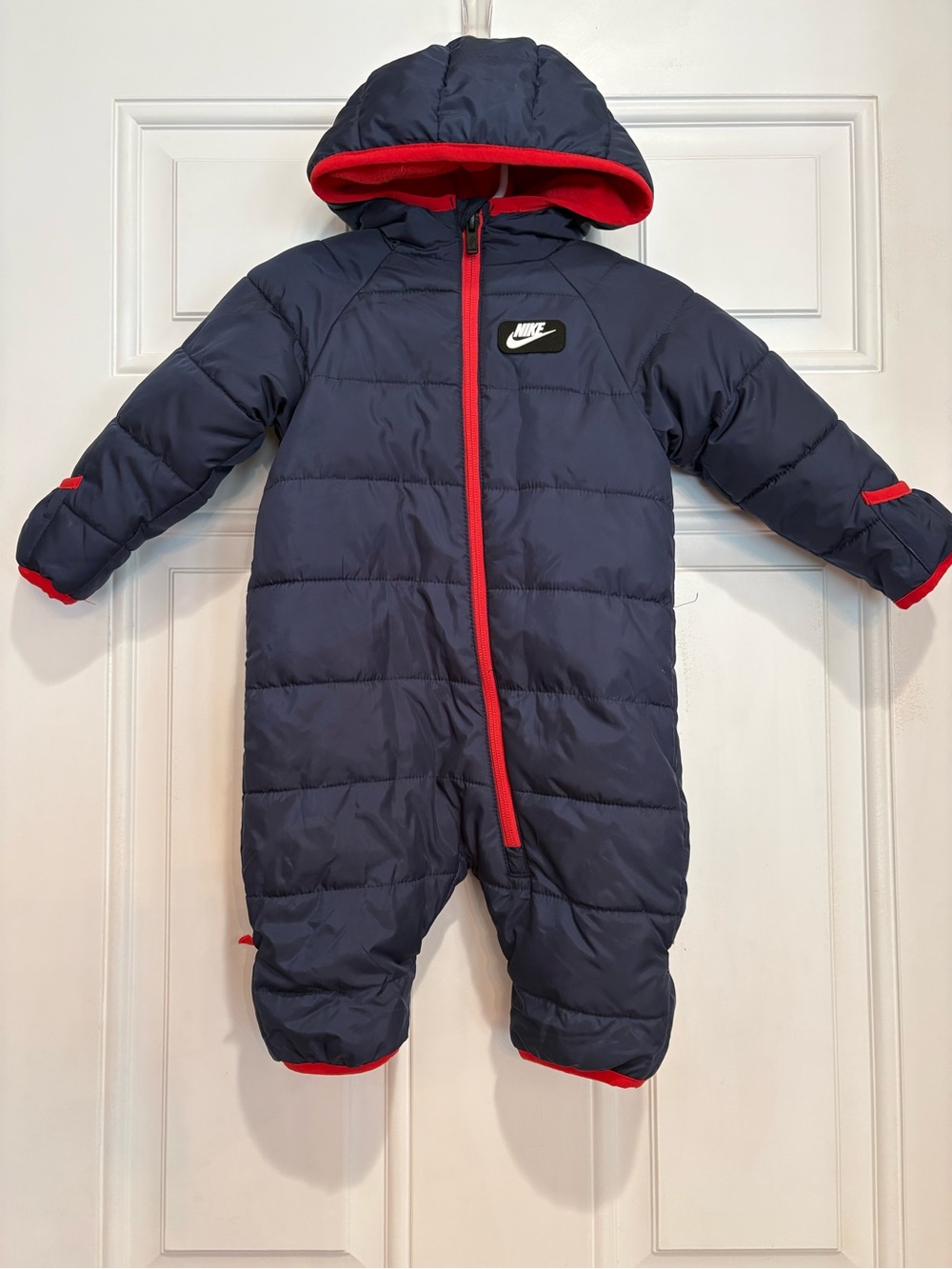 Baby Boy Nike One-Piece Zip Up Puffer Snowsuit, Size 6M, LIKE NEW!